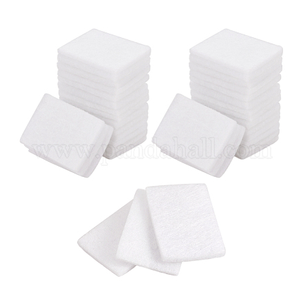 アロマ専用フェルト製オイルパッド  精油デフューザーロケットパッド  長方形  ホワイト  30x22x3mm&nbsp;DIY-WH0151-42-1