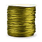Nylon Satin Rattail Cord, for Bracelet Jewelry Making Chinese Knot Macrame Craft, Olive, 1.0mm, about 76.55 yards(70m)/roll