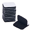 40pcs Self-adhesive Nylon with Polyester Hook and Loop Tapes, Black, 25x25x3mm, 40pcs/set
