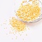 Ornament Accessories Plastic Paillette/Sequins Beads, Star, Yellow, 2.5x2.5x0.1mm, about 450000pcs/pound