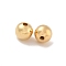Brass Beads, Cadmium Free & Nickel Free & Lead Free, Round, Real 18K Gold Plated, 6x6mm, Hole: 1.4mm