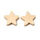 天然木のビーズ  スター  湯通しアーモンド  19x19.5x5mm  穴：1.6mm&nbsp;WOOD-A026-11-1