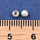 真鍮ビーズ  テクスチャラウンド  銀  5x4.5mm  穴：1.4mm&nbsp;KK-H250-04A-S-3