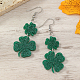 Shiny Acrylic Clover Dangle Stud Earrings&nbsp;HR9166-3-1