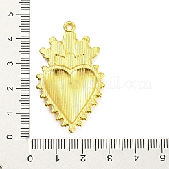 合金ラインストーンセッティングペンダント  ハート  ゴールドカラー  45.5x26x3.8mm  穴：2.2mm&nbsp;PALLOY-H132-02G-05