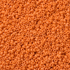 MIYUKIラウンドロカイユビーズ  日本製シードビーズ  11/0  （rr2313)マットオペークオレンジ  2x1.3mm  穴：0.8mm  約1100PCS /ボトル  10 G /ボトル&nbsp;SEED-JP0008-RR2313