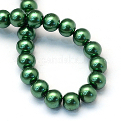 Baking Paint Pearlized Glass Pearl Round Bead Strands&nbsp;X-HY-Q003-10mm-71