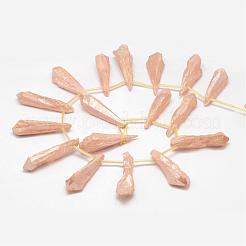 Electroplated Natural Quartz Crystal Beads Strands&nbsp;G-G890-A-09