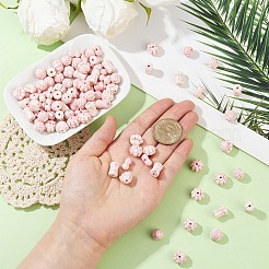 100個 5スタイル アクリル模造ターコイズビーズ  混合図形  レッド  10~12x10~12x6~10mm  穴：1.6~1.8mm  20個/スタイル&nbsp;OACR-YW0002-54