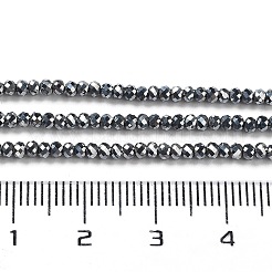 テラヘルツストーンビーズ連売り  多面カット  ロンデル  2x1mm  穴：0.5mm  約225個/連  14.96''（38センチメートル）&nbsp;G-J400-C10-01