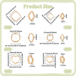12Pcs 6 Style Brass Bead Frames&nbsp;KK-BC0012-93