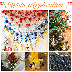 PVC Sparkly Star Metallic Garland with Iron Wire&nbsp;AJEW-TAC0034-08E