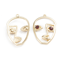 Alloy Open Back Bezel Pendants&nbsp;PALLOY-I197-01G