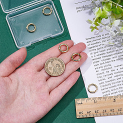 5Pcs Rack Plating Brass Spring Gate Rings&nbsp;KK-ME0003-16