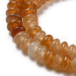 天然石レッドアベンチュリンビーズ連売り  ロンデル  4~4.5x2~2.5mm  穴：1.2mm  約155~163個/連  15.24''~15.31''（38.7~38.9センチメートル）&nbsp;G-K343-C02-01