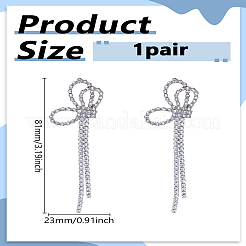 1 Pair Crystal Rhinestone Butterfly Dangle Stud Earrings&nbsp;EJEW-LP0013-13