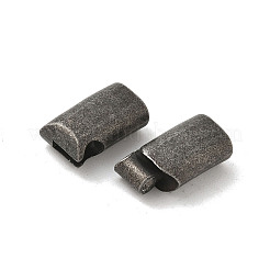 304ステンレススチール製バヨネット留め具  長方形  ガンメタ色  28.5x9x6mm  穴：7x4mm&nbsp;STAS-Z147-30B
