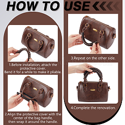 2Pcs Cowhide Leather Bag Handle Wrap&nbsp;DIY-WH0750-355A