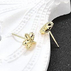 Brass Stud Earrings&nbsp;EJEW-H157-01G-04