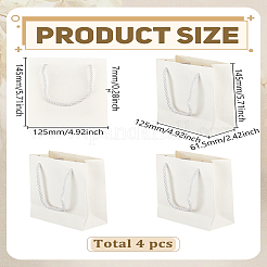 Blank Paper Packaging Bags with Polyester Handles&nbsp;ABAG-WH0063-082