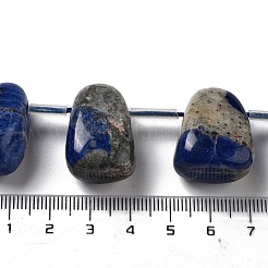 天然石ソーダライトビーズ連売り  ティアドロップ  トップ掘削  22.5~26x14.5~19x12~14.5mm  穴：0.9mm  約8~9個/連  7.48''~8.66''（19~22センチメートル）&nbsp;G-P528-E12-01