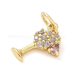 Brass Micro Pave Cubic Zirconia Pendants&nbsp;KK-Z120-57B-02