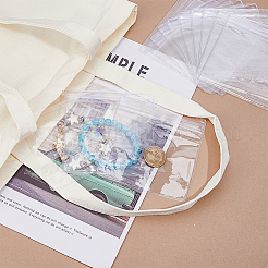 長方形レーザー加工PVC再封可能包装袋  セルフシールバッグ  透明  11x11x0.15cm&nbsp;ABAG-WH0052-02