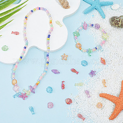 500Pcs Transparent Acrylic Beads&nbsp;OACR-SP0002-28