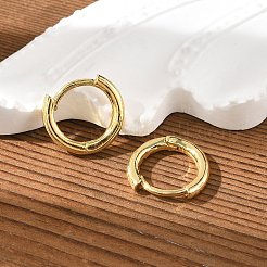 Brass Huggie Hoop Earrings&nbsp;KK-D063-04G