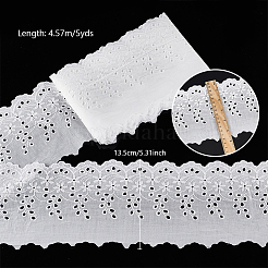 5Yards Cotton Embroidered Wavy Edge Flower Pattern Trimming&nbsp;DIY-UN0006-41