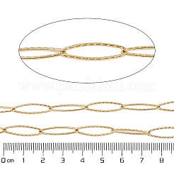 イオンプレーティング（IP）304ステンレスリンクチェーン  スプールで  ハンダ付け  18KGP本金メッキ  20.5x6x1mm  約32.81フィート（10m）/ロール&nbsp;CHS-A011-13B-G