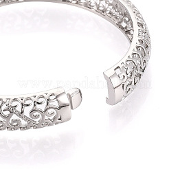 Brass Micro Pave Clear Cubic Zirconia Bracelets&nbsp;BJEW-N035-07P