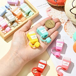 11Pcs 11 Colors Silicone Straw Cap&nbsp;SIL-CJ0002-84