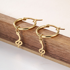 Fashionable Retro Casual Snake 201 Stainless Steel Hoop Earrings&nbsp;AH0980