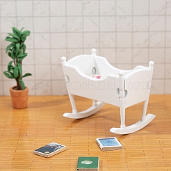 ドールハウス ミニチュア家具 寝室 バスケット  マイクロランドスケープドールハウスアクセサリー  小道具の装飾のふりをする  ホワイト  78x62x65mm&nbsp;PW-WG3C425-01