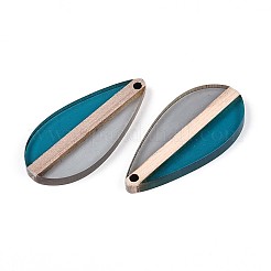Transparent Resin & Wood Pendants&nbsp;RESI-T057-59A