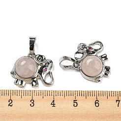 Natural Rose Quartz Pendants&nbsp;G-P517-04P-02
