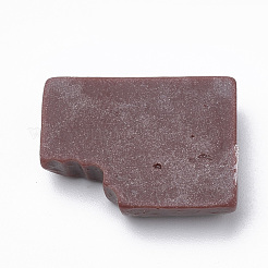 不透明樹脂デコデンカボション  言葉のミルクチョコレート  ココナッツブラウン  25x19x6mm&nbsp;CRES-S304-17A