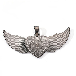 Alloy Pendant Cabochon Settings&nbsp;PALLOY-S107-001B-RS