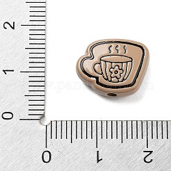 塗装合金ビーズをスプレー  カップ  バリーウッド  12x15x5mm  穴：1.8mm&nbsp;LS-FIND-C064-01C