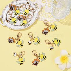 10Pcs 2 Styles Alloy Enamel Pendant Decorations&nbsp;HJEW-FS00090