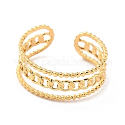 Ion Plating(IP) 304 Stainless Steel Finger Rings&nbsp;X-RJEW-L102-07G