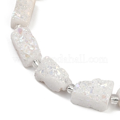 Electroplated Natural Druzy Agate Beads Strands&nbsp;G-R012-A02-02