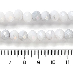 電気メッキガラスビーズセット  多面カット  ラウンド  ゲインボロ  7.5~8x7.5~8mm  穴：1.2mm  約63~70個/連  15.35''（39センチメートル）&nbsp;LAMP-S068-02D