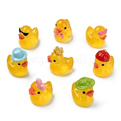 40Pcs 8 Styles Resin Duck Miniature Model&nbsp;AJEW-CJ0001-82