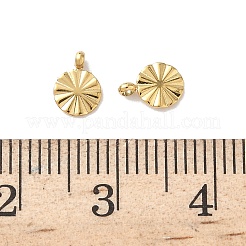 304ステンレススチールチャーム  フラットラウンドのチャーム  18KGP本金メッキ  7x5x2mm  穴：1mm&nbsp;KK-D503-05G