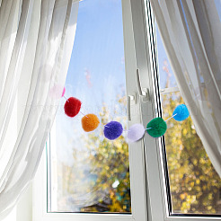 DIY Pom Pom Ball Decoration Making Kits&nbsp;DIY-SZ0001-39B