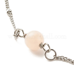 Natural Dyed White Jade & Malaysia Jade Anklets for Women&nbsp;AJEW-AN00476-02