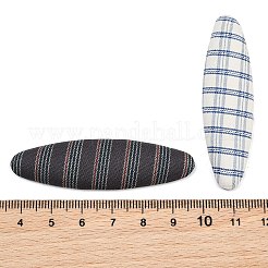 布カボション  オーバル  樹脂と合金の底部  ミックスカラー  61x17x6mm&nbsp;FB-CBA0FAC-04