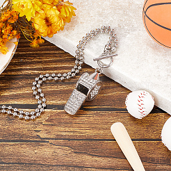 1pc Stainless Steel Whistle Pendant Necklaces&nbsp;NJEW-CN0001-08